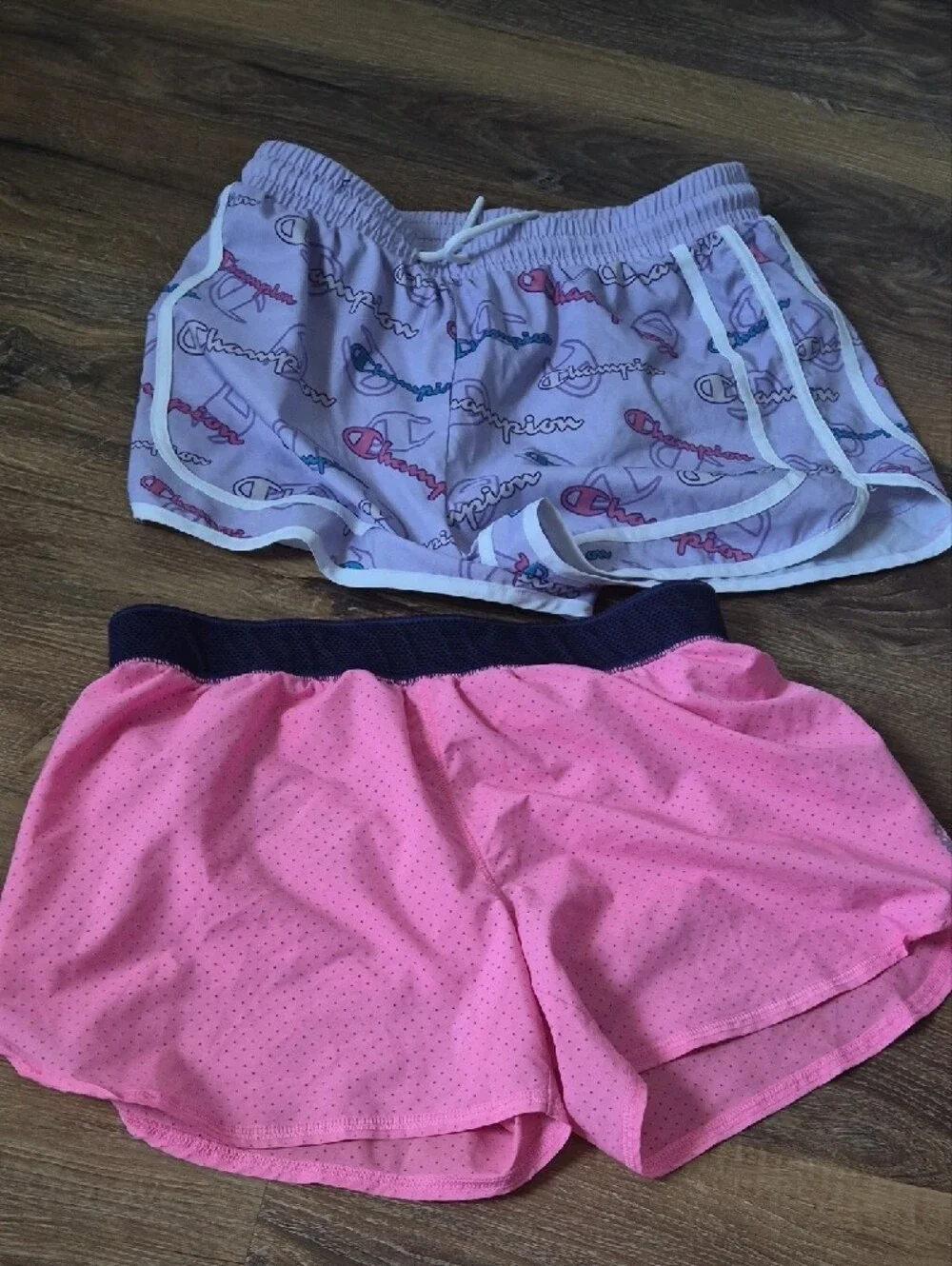 LOT OF 4 Girls Athletic Running Shorts Adidas Nike Champion Reebok L / XL 12-16